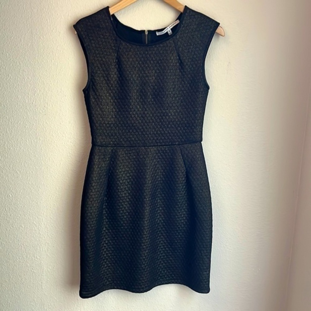Collective Concepts Party Dress. Quilted gold detail. Cocktail dress sparkly